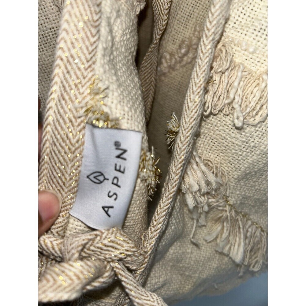 Women's Aspen Fringe Cotton Blend Poncho OS - Picture 7 of 8